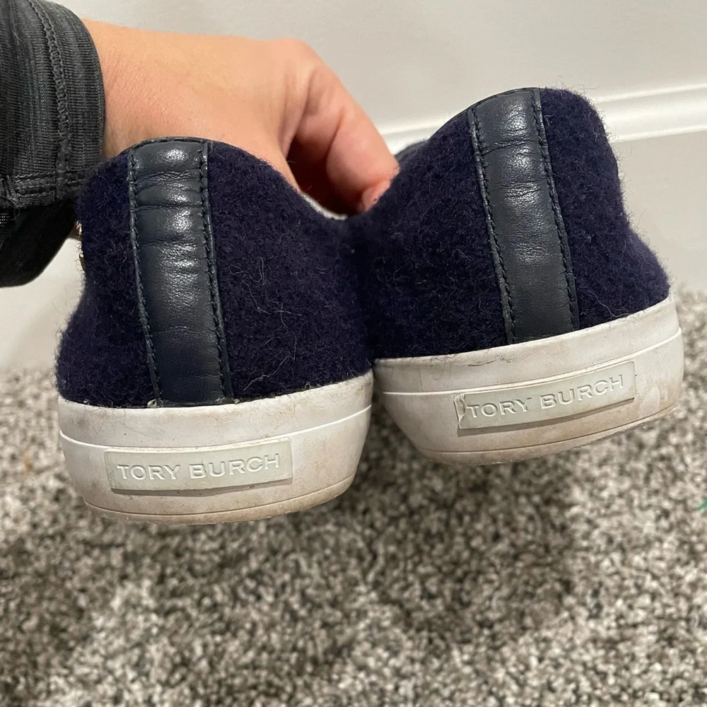 Tory Burch blue/green ombré slip on loafers, size 8.5